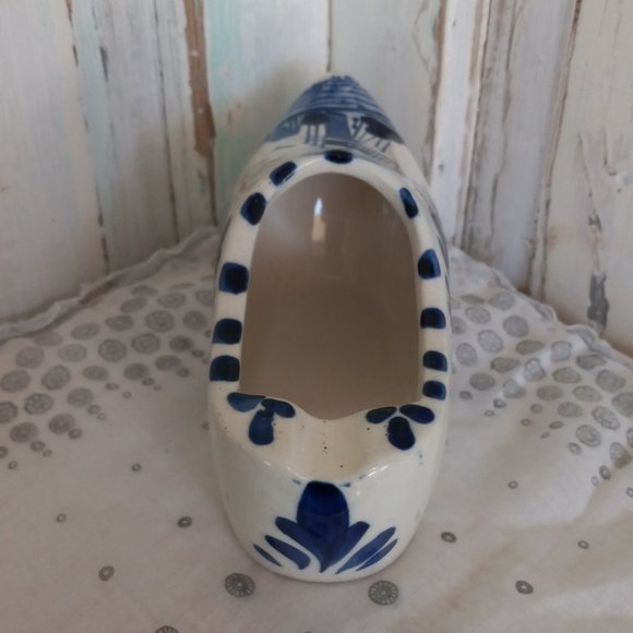 Blue & White Delfts Blauw Holland Clog Ashtray - Picture 6 of 8